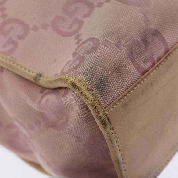 GUCCI GG Canvas Jackie Tote Bag Pink Silver 002 1064 3444 Auth 93846 - Picture 14 of 16